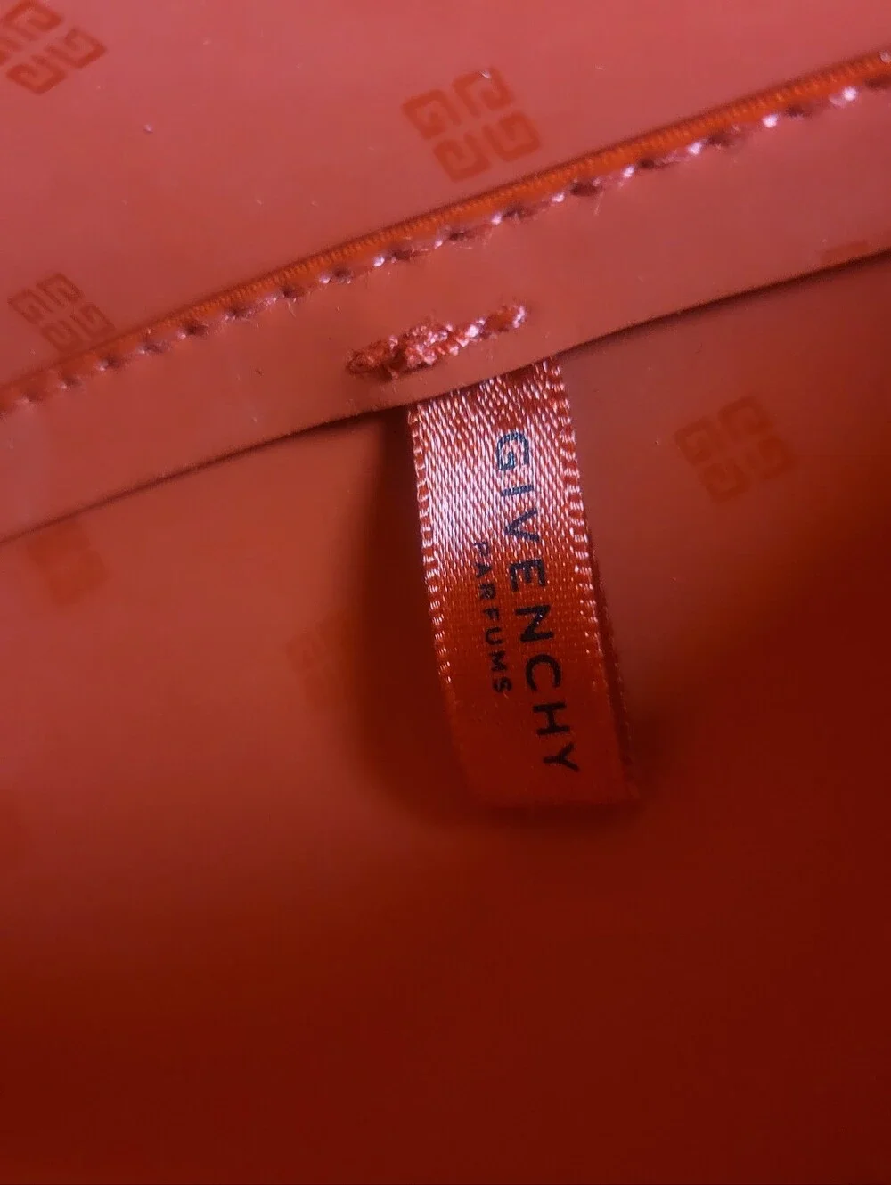 Givenchy Red Make Up Bag Faux Leather